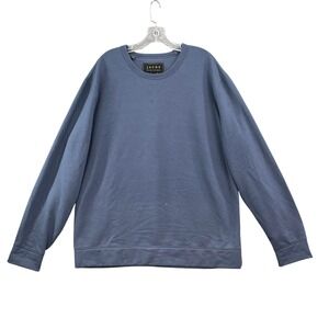 Jachs New York Sweatshirt Mens XL Blue Crewneck Pullover Stretch Casual Preppy